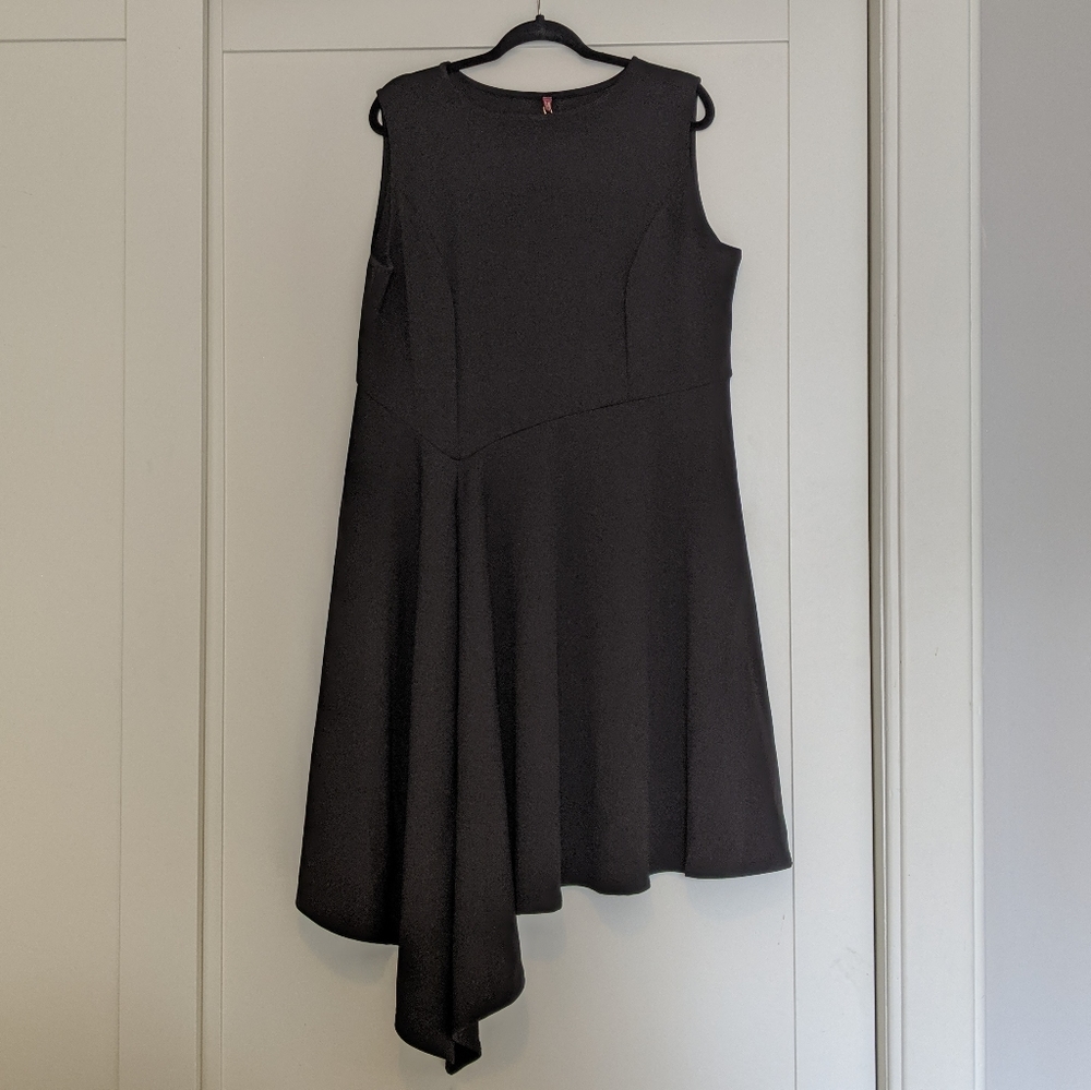 NWT Asymmetrical Flare Hem Midi Dress